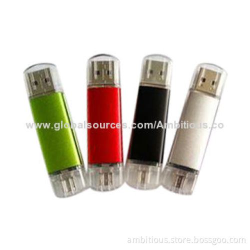 OTG USB drives for mobile phone, dual connector